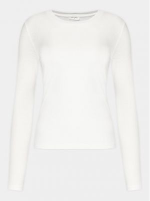 Priliehavé tričko s dlhými rukávmi American Vintage biela