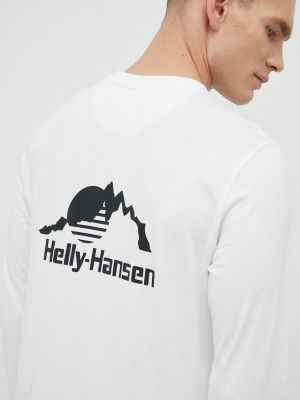 Tričko s dlouhým rukávem s dlouhými rukávy Helly Hansen bílé