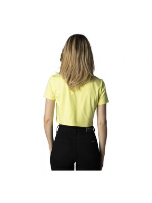 Koszulka z nadrukiem Calvin Klein żółta