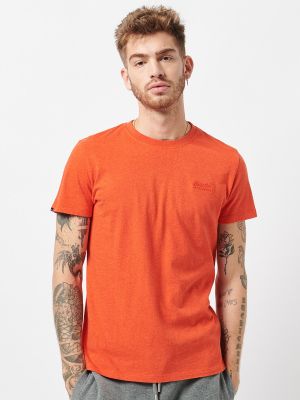 Camiseta de algodón Superdry naranja