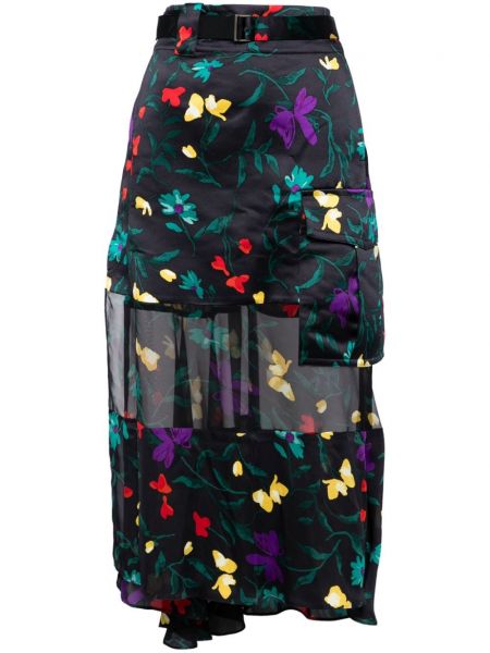Φλοράλ φούστα με σχέδιο Sacai