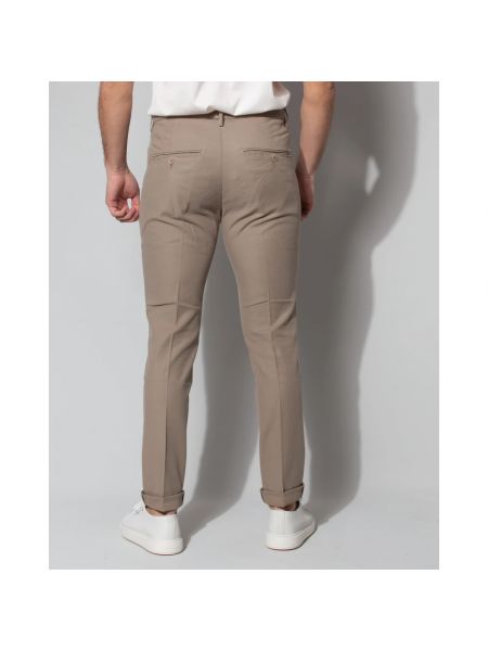 Pantalones chinos slim fit de algodón Dondup beige