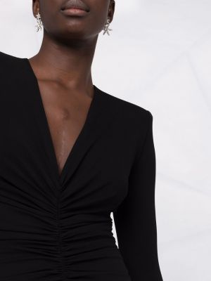 Mini šaty s výstřihem do v Alexandre Vauthier černé