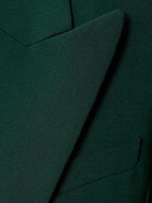 Kurtka wełniana z krepy Michael Kors Collection zielona