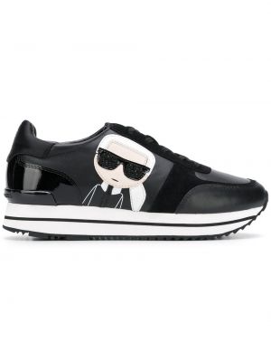 Zapatillas con plataforma Karl Lagerfeld negro