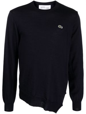 Асиметричен вълнен пуловер Comme Des Garçons синьо