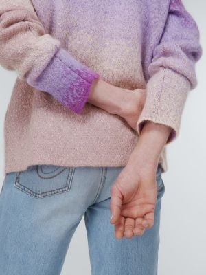 Pulover s prelivanjem barv iz moherja Erl vijolična