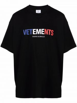 Camiseta oversized Vetements negro