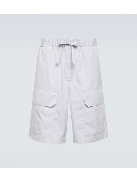 Stripete bomull bermudashorts Jil Sander blå