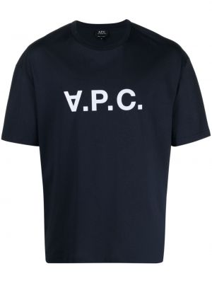 Тениска A.p.c. синьо