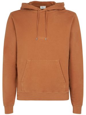 Kokvilnas kapučdžemperis ar izšuvumiem Saint Laurent