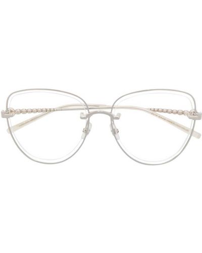 Elie Saab lunettes de vue à détail de strass - Argent