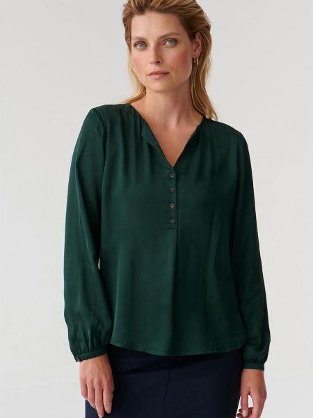 Однотонная блузка свободного кроя Tatuum зеленая