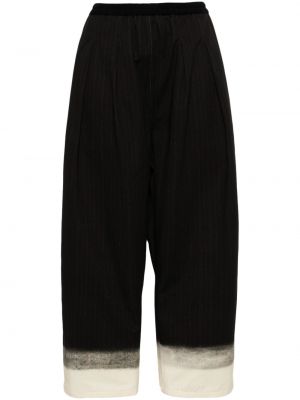 Pantaloni cu dungi cu croială lejeră Maison Margiela negru