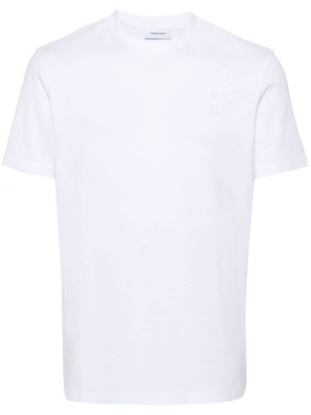 T-shirt di cotone Ferragamo bianco