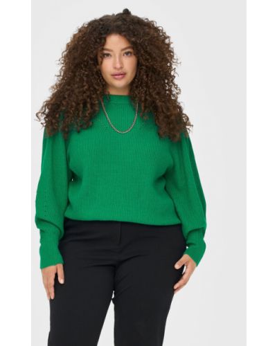 Priliehavý sveter Only Carmakoma zelená