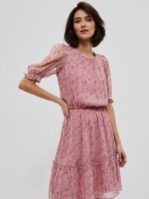 Φόρεμα με φτερά Moodo ροζ