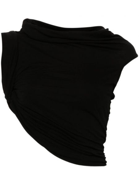 Asymmetrisk trøje crop top Rick Owens Lilies sort