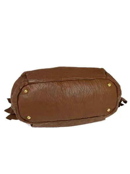 Bolsa de hombro de cuero Prada Vintage marrón