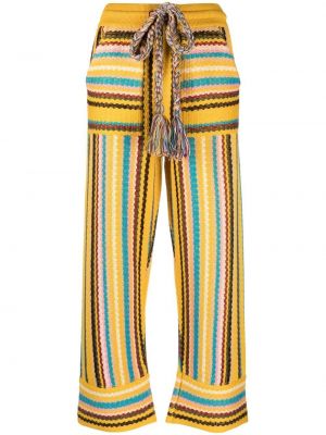 Плетени панталон на райета Alanui жълто