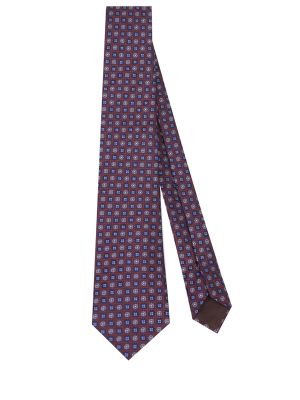 Шелковый галстук с принтом Canali бордовый