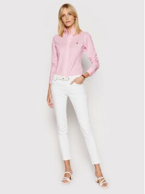 Slim fit košile Polo Ralph Lauren růžová