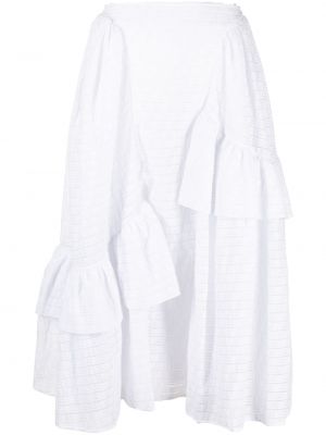 Midi sukně Cecilie Bahnsen bílé