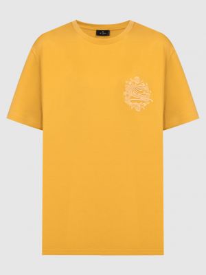 Желтая футболка с вышивкой Etro