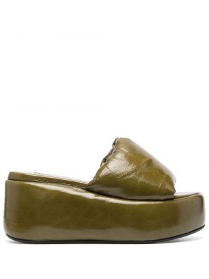 Sandales à plateforme matelassées Dorothee Schumacher vert