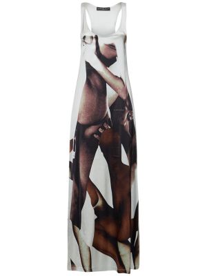 Макси рокля без ръкави с принт от джърси Y Project