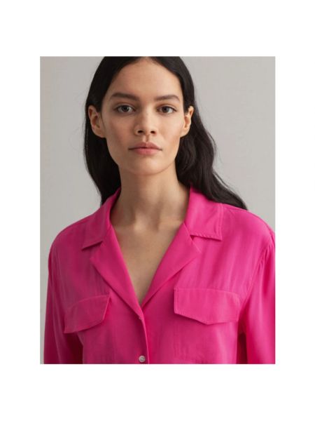 Camisa de viscosa Gant rosa