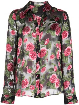 Trykt floral silke skjorte Alice+olivia