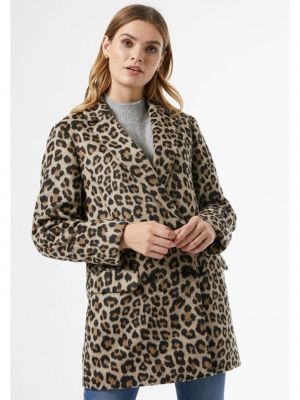 Leopardí kabát Dorothy Perkins hnědý