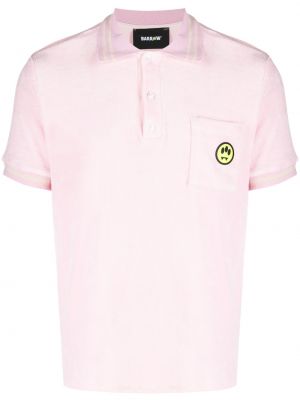 Поло тениска с принт Barrow розово