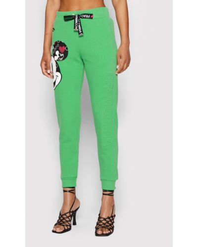 Fracomina Pantaloni trening DISNEY FD22SV2051F409N5 Verde Regular Fit