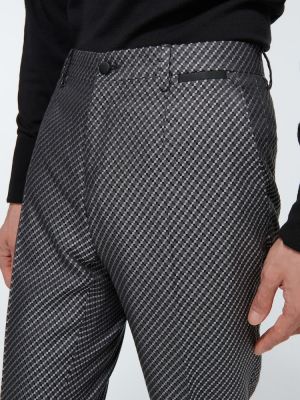 Hedvábné klasické kalhoty Dolce&gabbana šedé