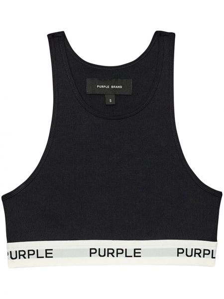 Памучен спортен сутиен Purple Brand