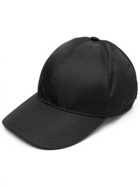 Cappello con visiera di nylon Prada nero