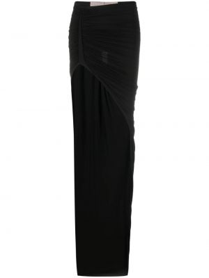 Asymetrická dlhá sukňa Rick Owens čierna