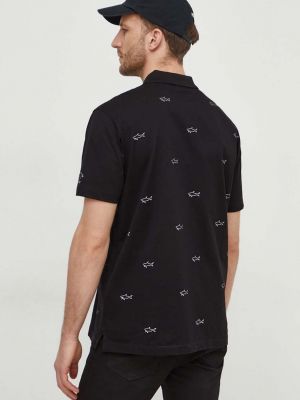 Pamut póló Paul&shark fekete