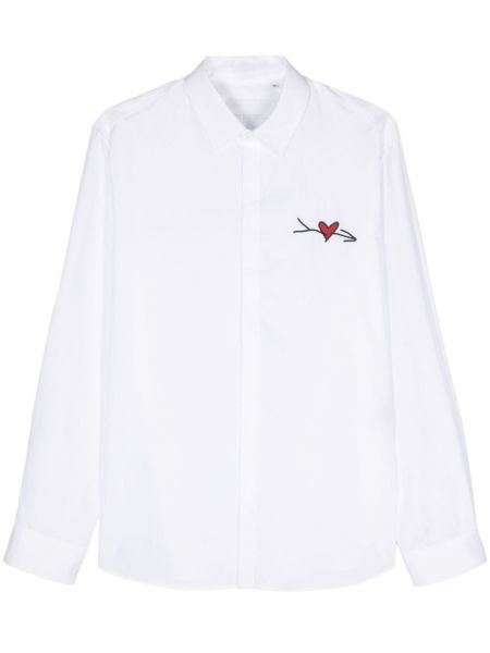 Βαμβακερό πουκάμισο σε φαρδιά γραμμή Neil Barrett λευκό