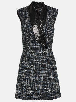 Mini robe à imprimé en tweed Rebecca Vallance