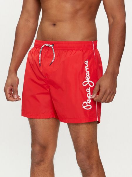 Shorts di jeans Pepe Jeans rosso