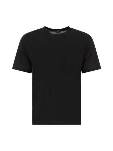 Jersey t-shirt aus baumwoll Herno schwarz