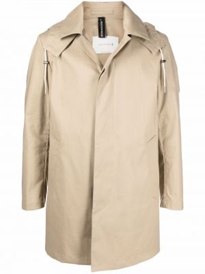 Κοντό παλτό με κουκούλα Mackintosh καφέ