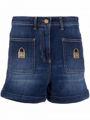 Jeans-shorts Elisabetta Franchi blå