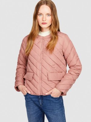 Утепленная демисезонная куртка Sisley розовая