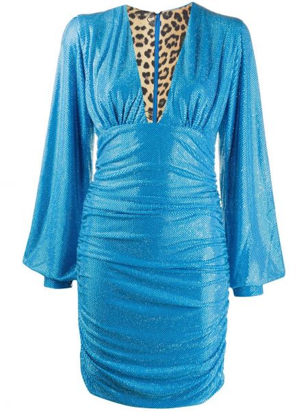 Mini šaty Philipp Plein modré