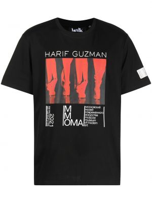 Тениска с принт Haculla черно