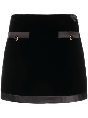 Aksamitna mini spódniczka Miu Miu czarna